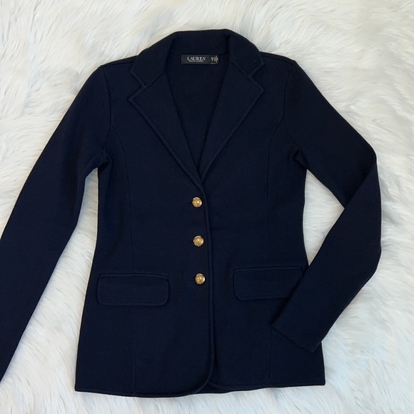 Ralph Lauren Black Label Sweater-Knit Blazer - Picture 2 of 8